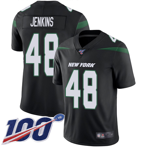 New York Jets Limited Black Men Jordan Jenkins Alternate Jersey NFL Football #48 100th Season Vapor Untouchable